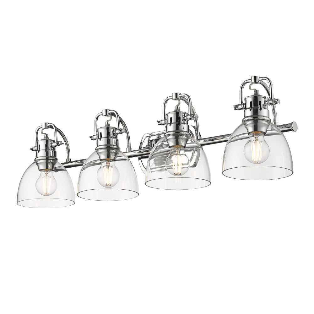 Yep by Golden Lighting Duncan 4-light Vanity in Chrome and Clear Glass